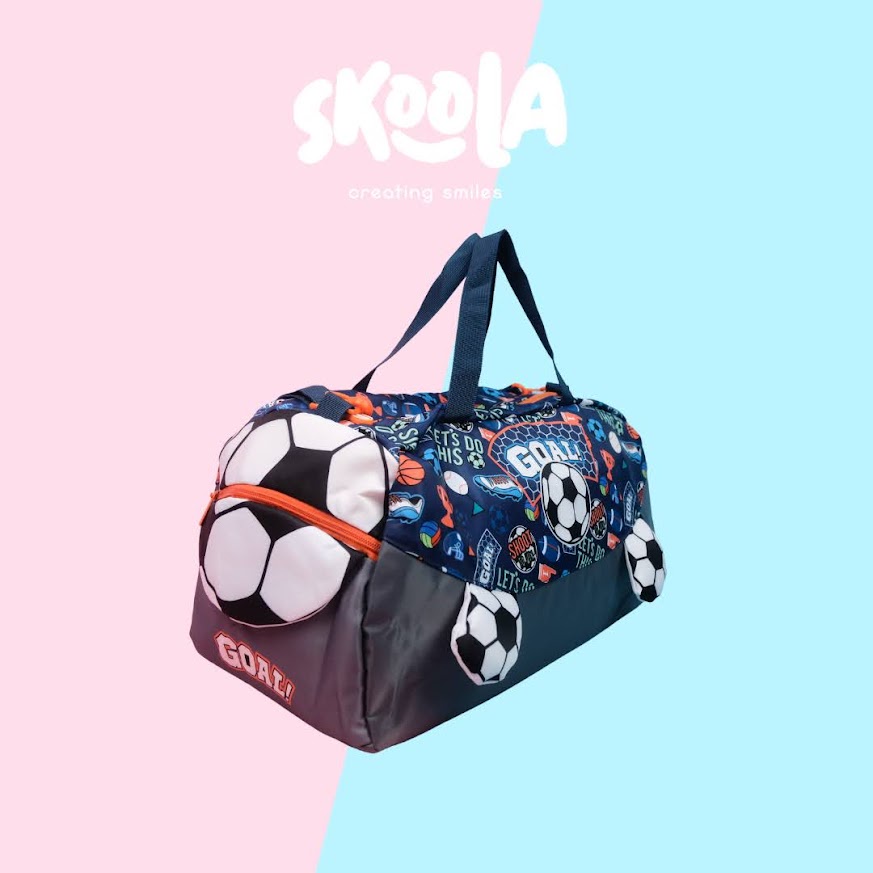 Skoola Tas Travel Pakaian Gym Anak Laki - Laki Astronot Dinosaurus Bola - Duffle