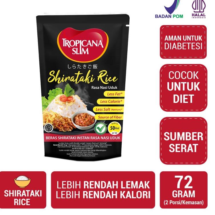 

【F⚡ASH SALE✅】 Tropicana Slim Shirataki Rice 72 g - Bantu Dukung Hidup Sehat