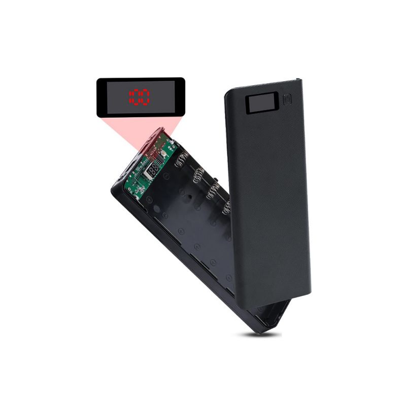 Casing powerbank 8 baterai LED / case powerbank 8 baterai