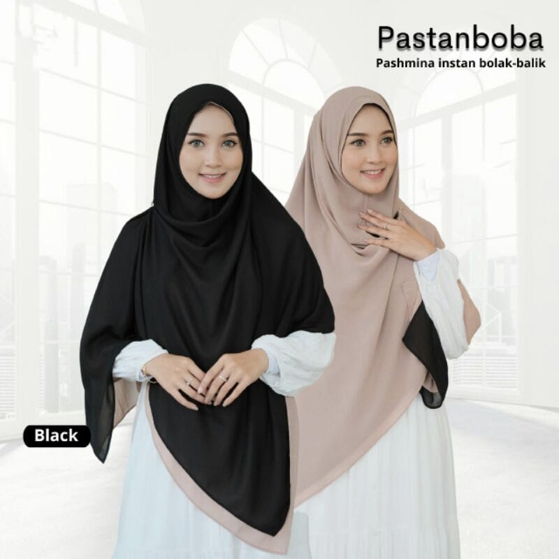 Hijab Pastan BOBA KANCING Ceruty Premium Babydoll