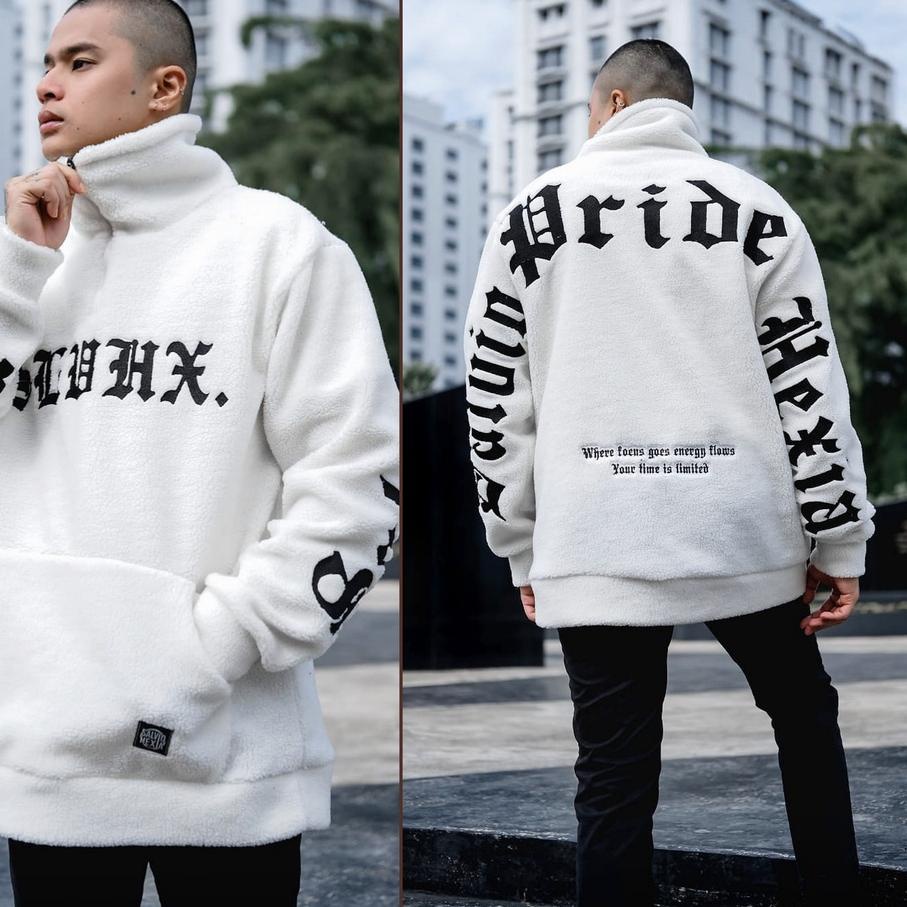 Original Jaket Sherpa Cream Pria - Jaket Bulu Sherpa Original Salvio Hexia - Jacket Sherpa Murah ??