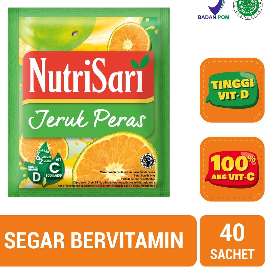 

✨ NutriSari Jeruk Peras 40 sachet - Minuman Buah Vitamin C buruan
