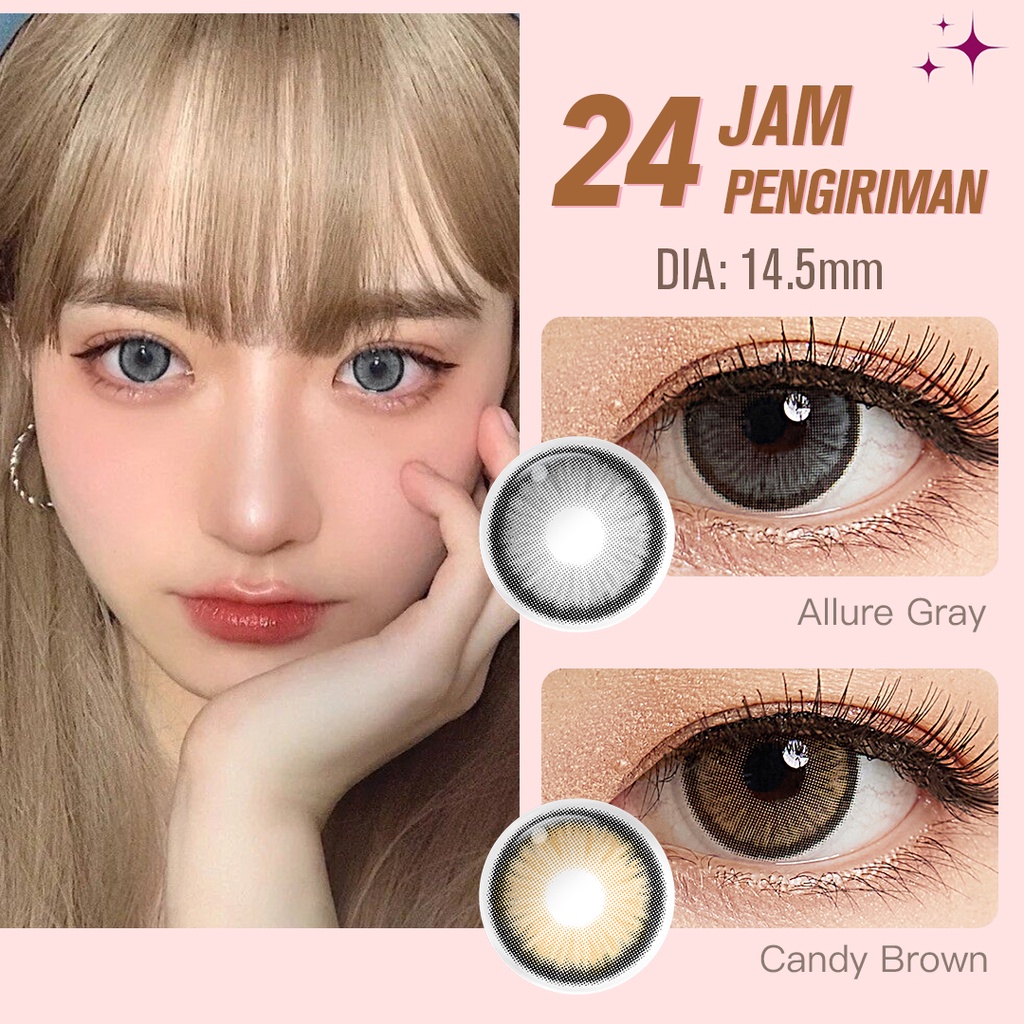 (COD)Softlens Mata Normal,soflens gray softlens brown soflens murah softlens 14.5 mm Lensa Warna, soflen mate