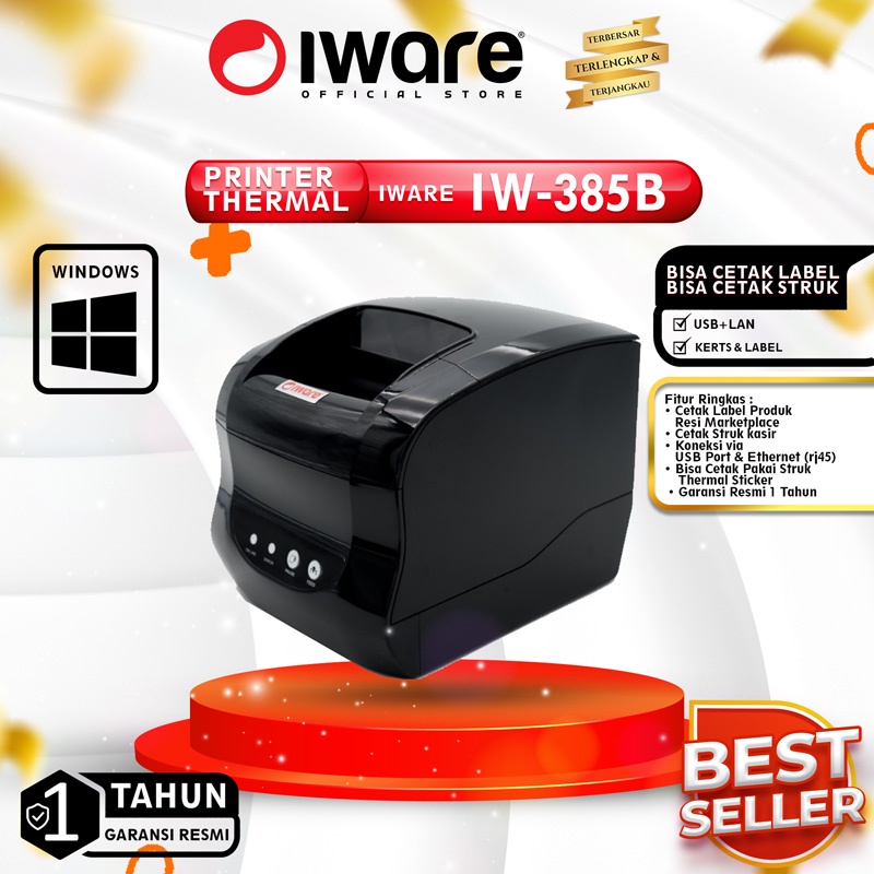 

Printer Barcode Thermal Iware IW-385 80mm USB+LAN Cetak Struk Kasir dan Cetak Label Online Shop
