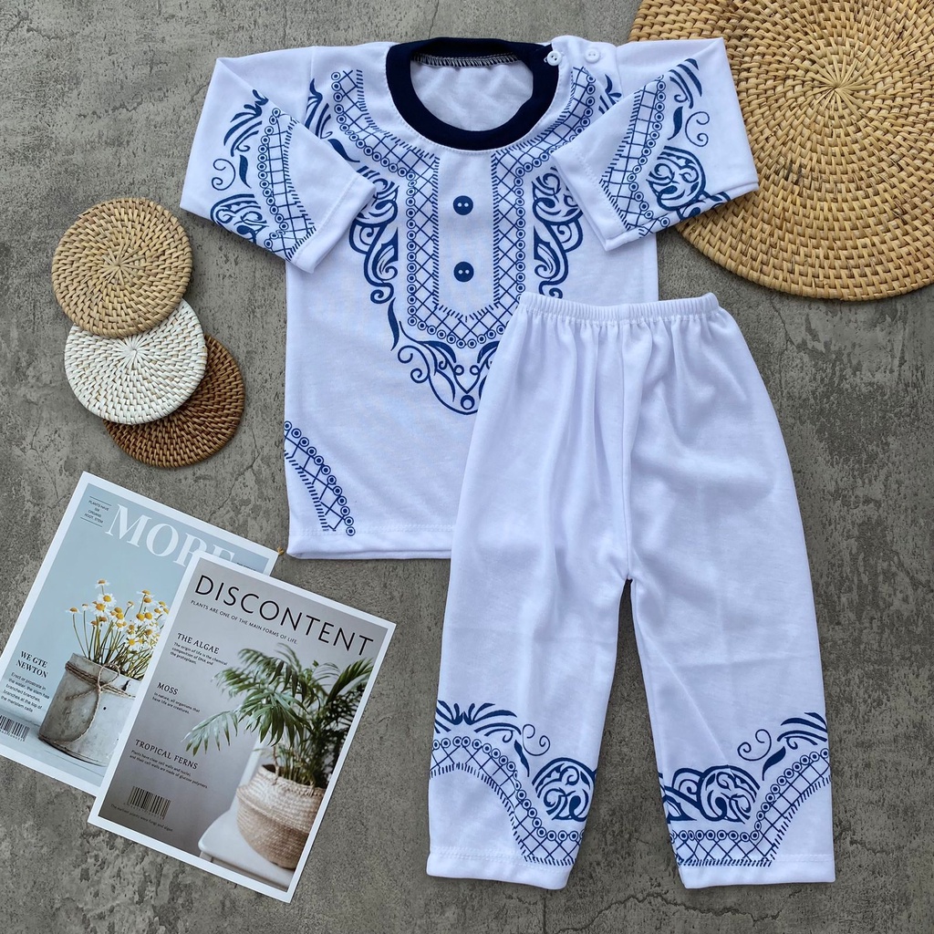 Setelan Baju Bayi Setelan Koko Lengan Panjang Usia 3-12 Bulan Almeera Baby and Kids