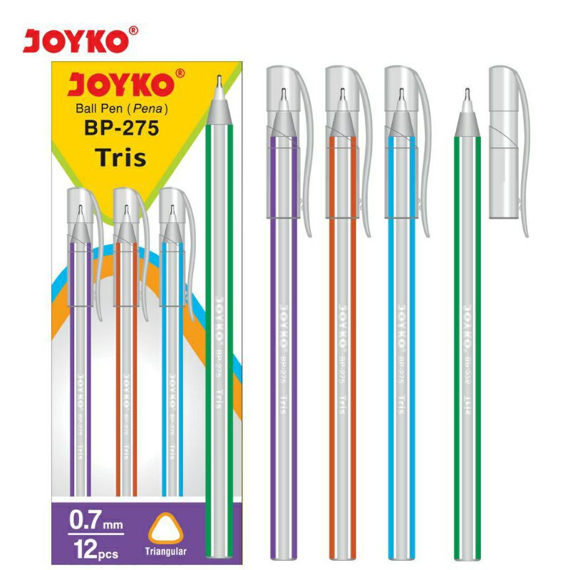 

Pulpen / Bolpoin Joyko TRIS BP-275 0.7mm Satuan