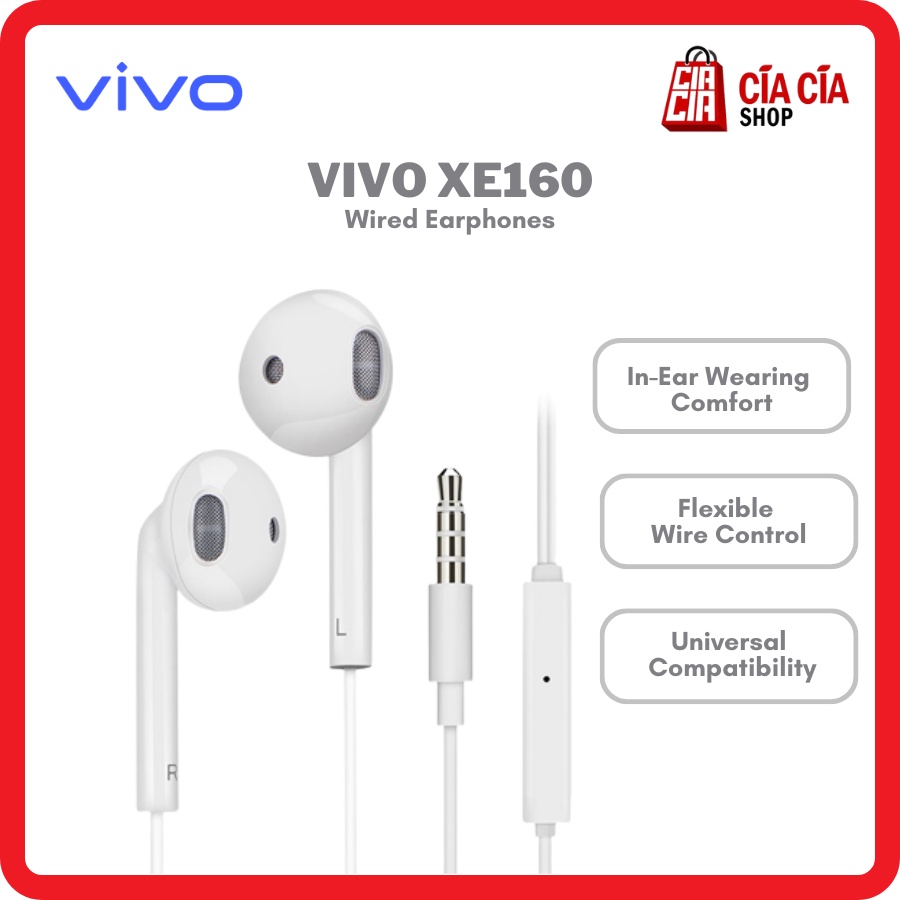 Earphone Vivo XE160 Original Handsfree Headset Vivo Ori XE160