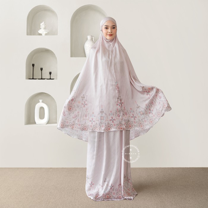 MUKENA TRAVEL PRINTING MIRAYA FOLK BLUSH