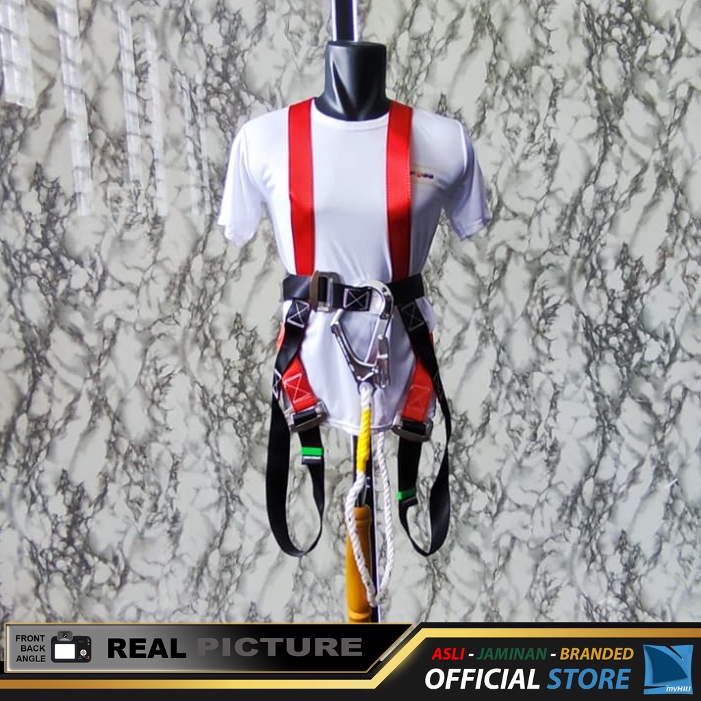 Tali Keselamatan Safety Webbing TANGGUH - Full Body Harness Single Big Hook LEGION