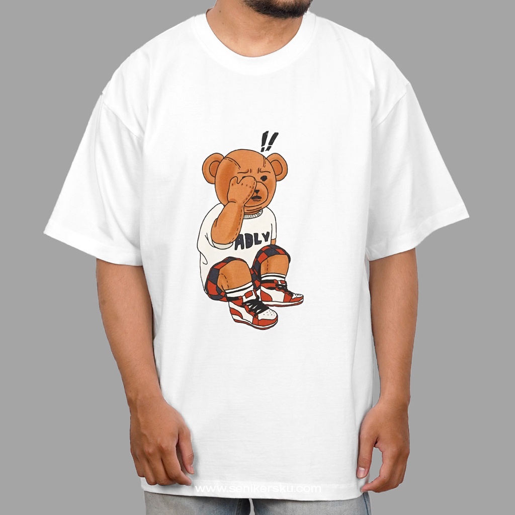 ADLV Cartoon Bear White Tee