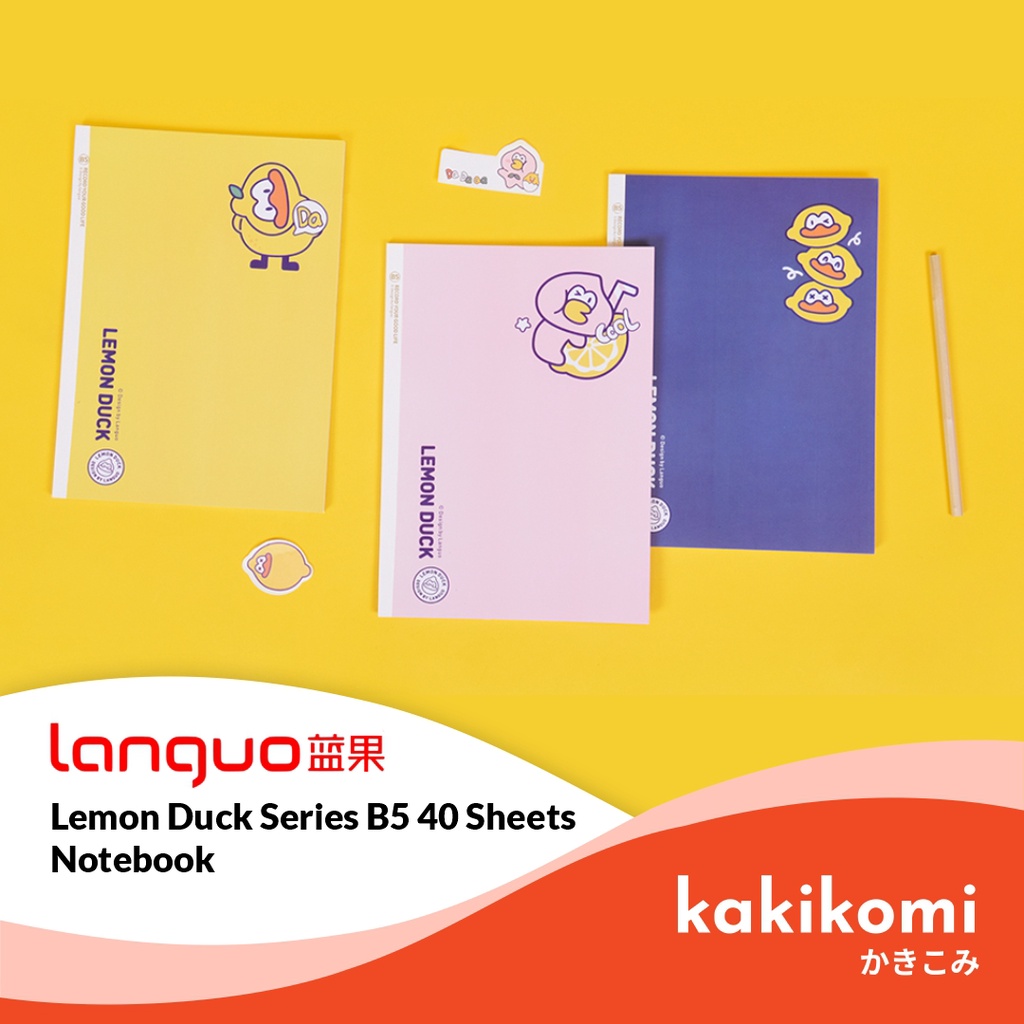 

Buku Tulis Sekolah B5 Languo Lemon Duck Series 40 Sheets Notebook Karakter Bebek Lucu