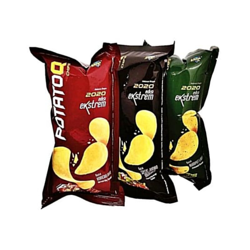 

Potato Q chips 3Varian Rasa 22gr - 1pack isi 10pcs