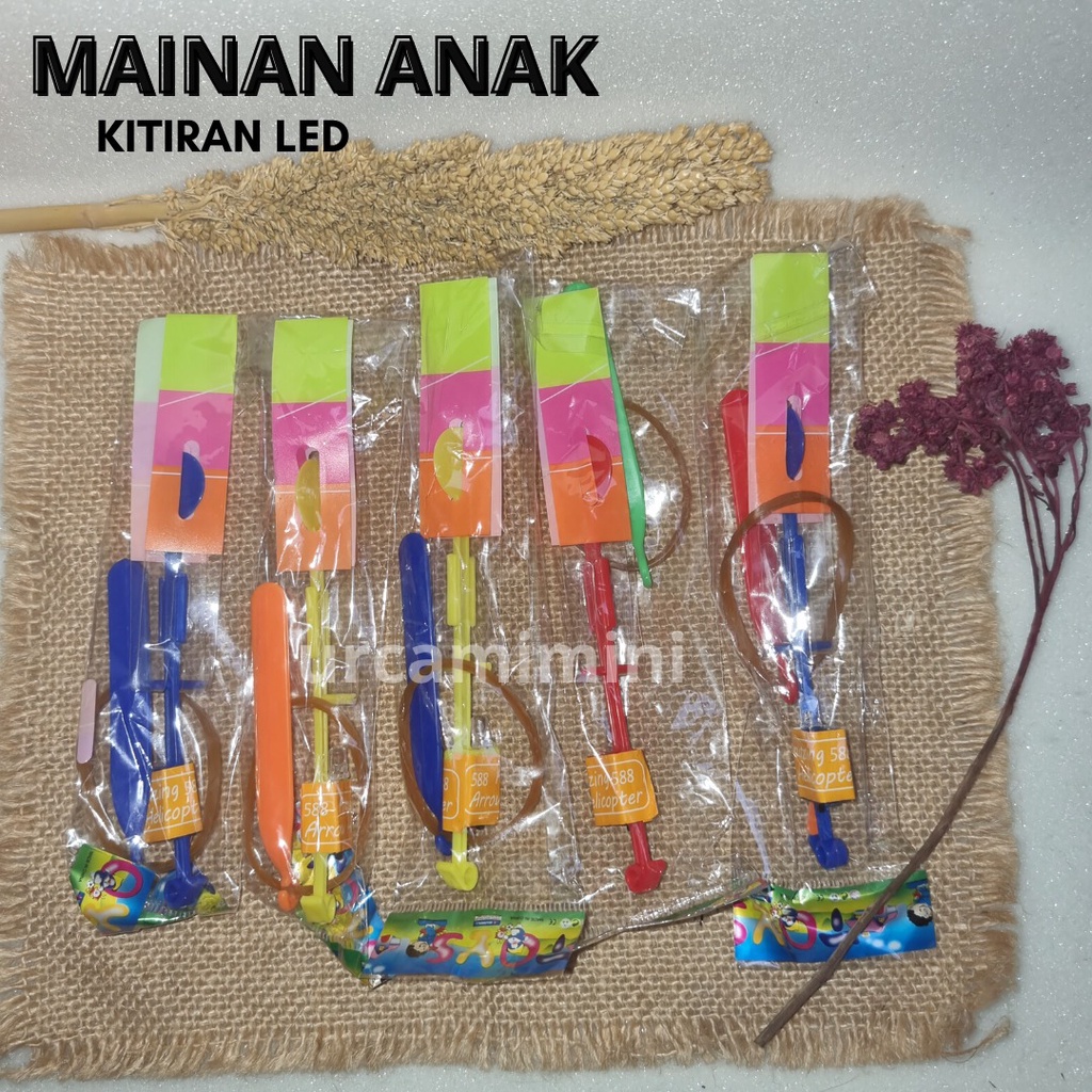 Terbaru Mainan Kitiran Terbang Led , Ketapel Baling Baling Lontar || ketapel led baling baling terba
