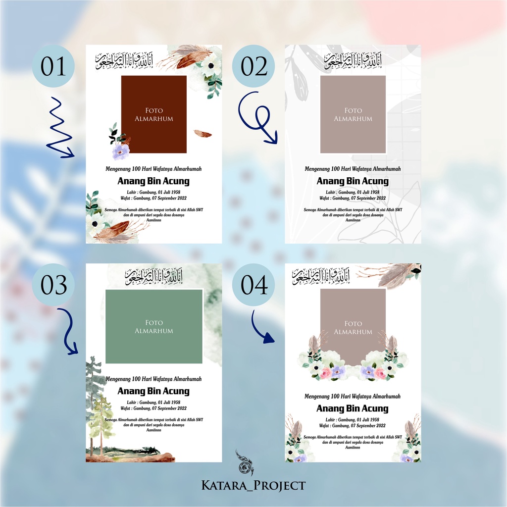 

CETAK KARTU/STICKER TAHLILAN 40 HARI/100 HARI/STICKER MENGENANG TAHLILAN 40 HARI/100 HARI