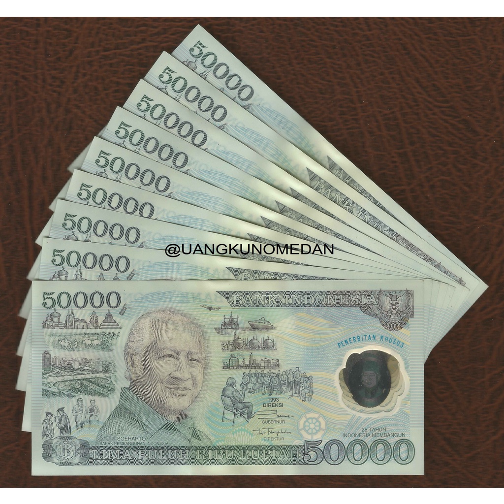 Uang 50000 Rupiah Soeharto Polymer Plastik Edisi Khusus