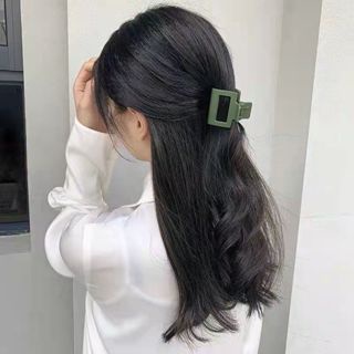 T&amp;Y Jepitan Rambut Model Kotak 5Cm Polos Jedai Wanita Bahan Plastik Korean Hair Claw Clip Women Fashion Geometric Hairpin Aksesoris Rambut Murah