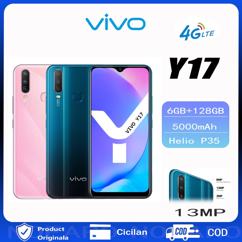 VIVO Y17 6GB/128GB Smartphone 8MP+13MP Camera 6.35inches Garansi 1 Tahun