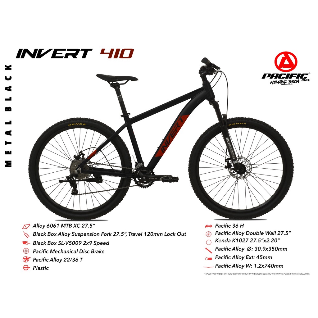 SEPEDA GUNUNG MTB 27,5 PACIFIC INVERT 410