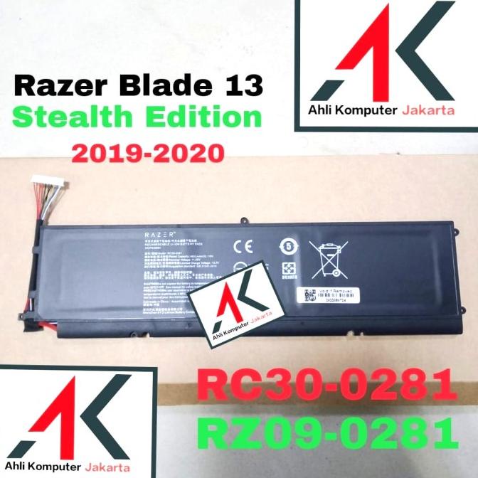 Baterai Razer Blade 13 Stealth RZ09-0281 RC30-0281 2018-2019-2020 Ori