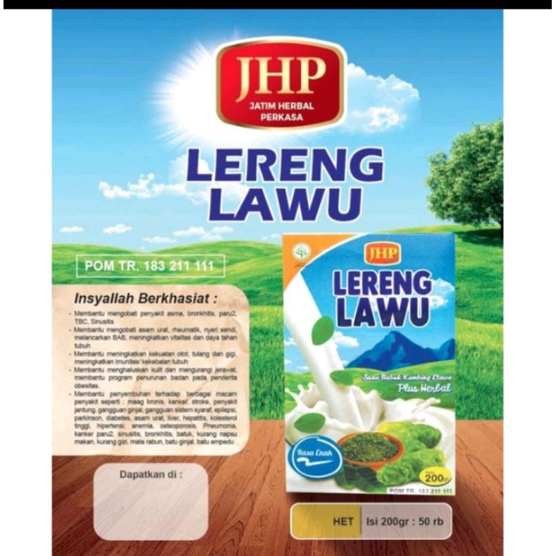 

Susu Kambing Etawa plus Herbal LERENG LAWU