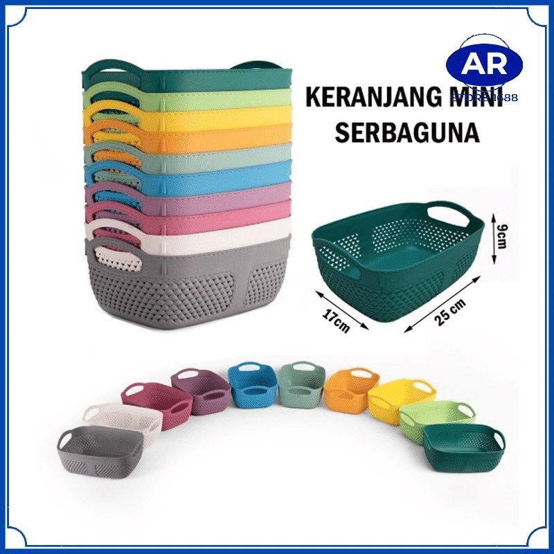 AR KERANJANG SERBAGUNA BAHAN PLASTIK TEBAL / TEMPAT SABUN KAMAR MANDI / TEMPAT PERAPI KOSMETIK