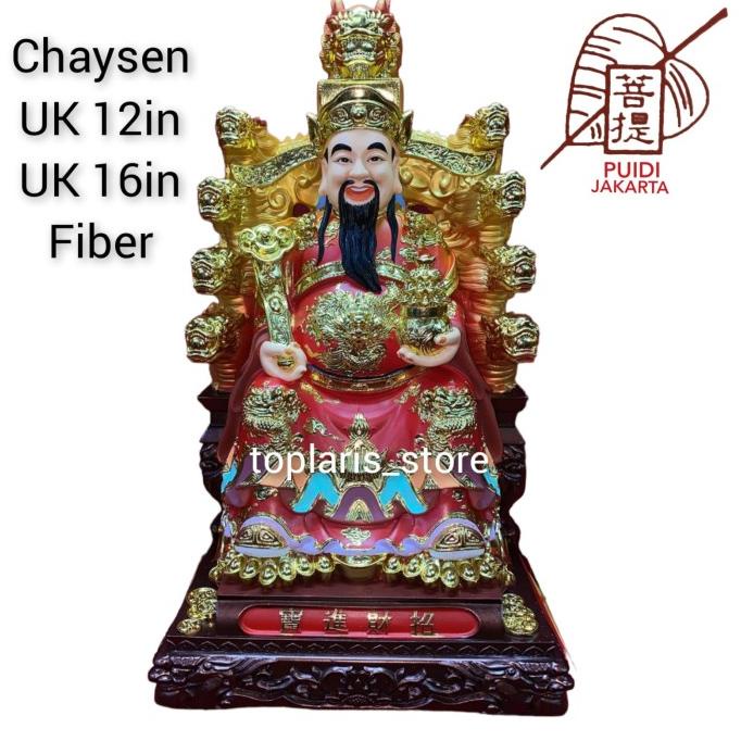 Patung Dewa Rejeki Chaysen 9 Naga 12in Fiber