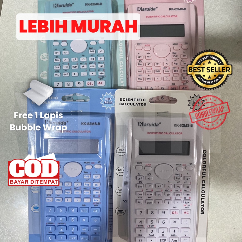 Kalkulator Scientific Sekolah 82MS Colour 10 Digit Murah 240+ Function // Kalkulator Warna Ujian Sin Cos Tan - Kalkulator Akuntansi - Kalkulator Kimia