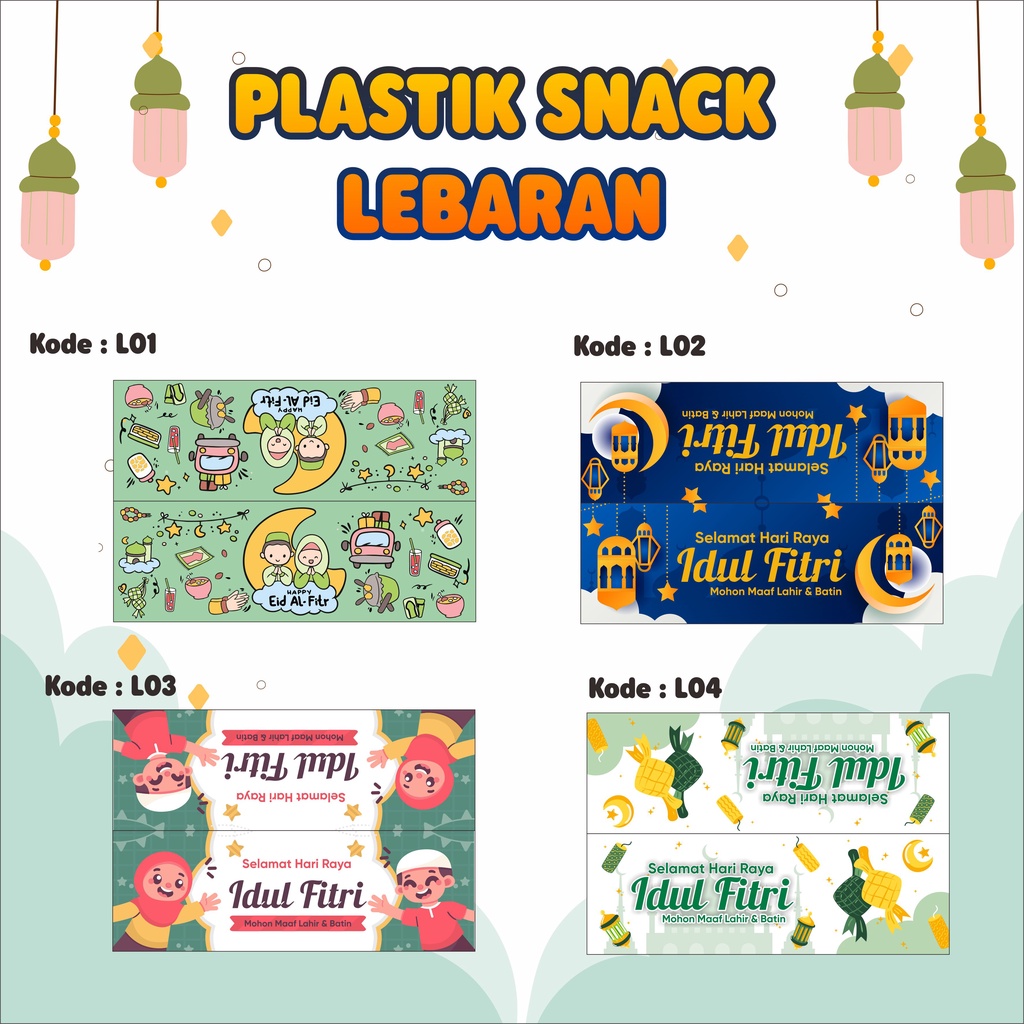 PLASTIK SNACK LEBARAN/ TAS SNACK LEBARAN/ PLASTIK HAMPERS LEBARAN / ANGPAO LEBARAN