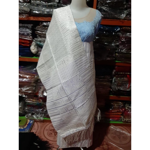 SONGKET ULOS TUMTUMAN MANDAR TARUTUNG BENANG PURADA KOREA SONGKET MANDAR TARUTUNG TUMTUMAN SILVER SO