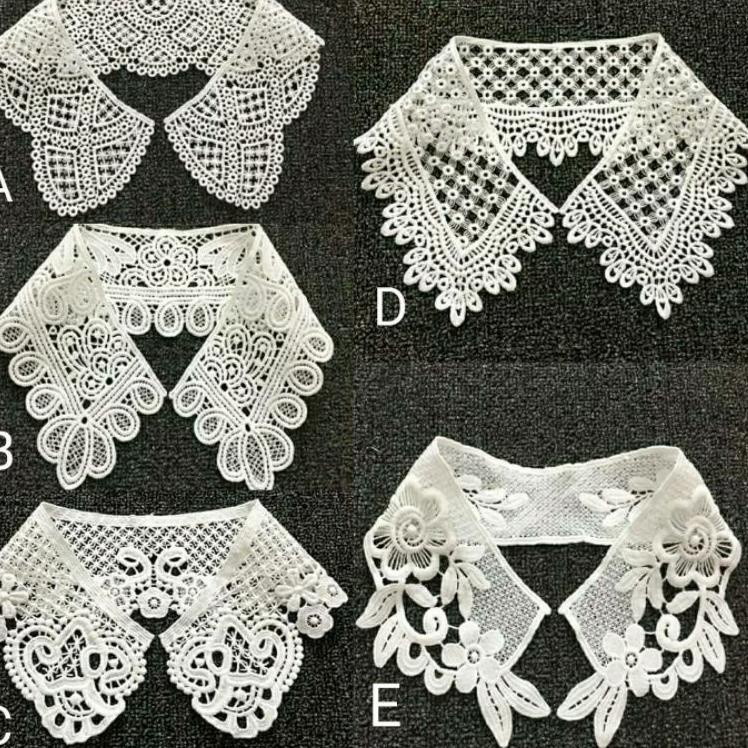 STAR renda kerah standard, bordir kerah, aplikasi renda, aplikasi kerah baju