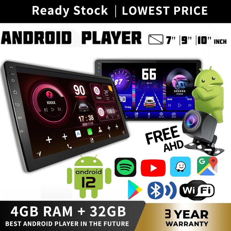 Foto 【with cooling system】Head Unit Android 12 Navigasi 4 + 32g Layar Ips 7 / 9 / 10 