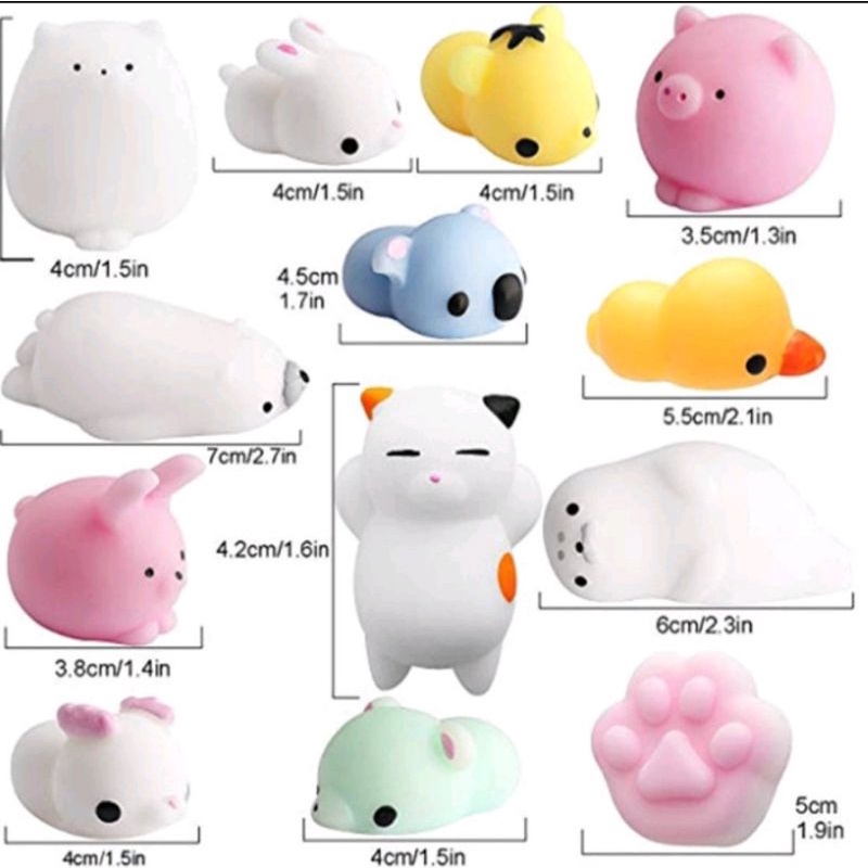 Mainan Squishy Mochi Mini Berbagai Karakter Lucu Murah