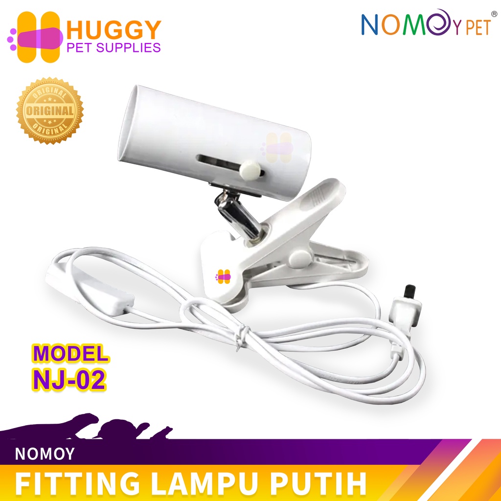 Nomoy Fitting Lampu Jepit Putih / Fitting Lampu Jepit
