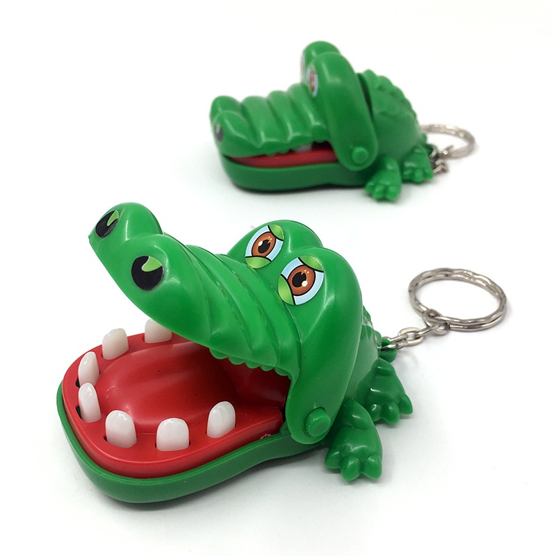 Mainan Gantungan Kunci Mini Crocodile Dentist Buaya Gigit