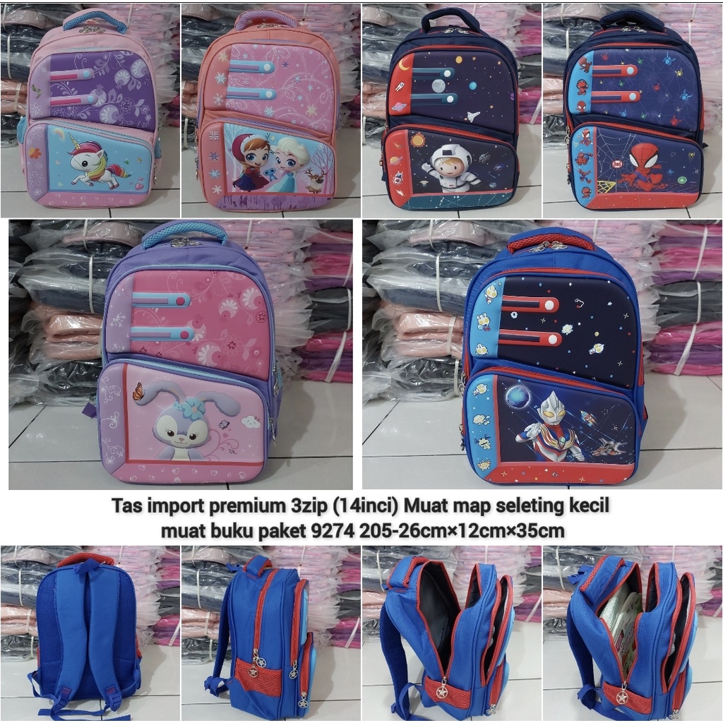 Tas import ransel sekolah tk sd anak perempuan anak laki laki