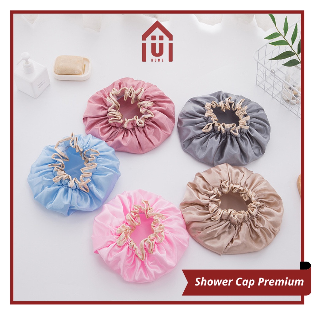 UNISO - SHOWER CAP PREMIUM | TOPI MANDI WATERPROOF | HAIR CAP PENUTUP KEPALA | SHOWER CUP CAP MANDI CREAMBATH PLASTIK TUUTP KEPALA TOPI MANDI SHOWERCUP SHOWERCAP PREMIUM