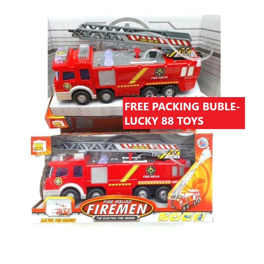 Mobil Pemadam Kebakaran Fire Truck bisa semprot air bump and go - Kado Ulang Tahun