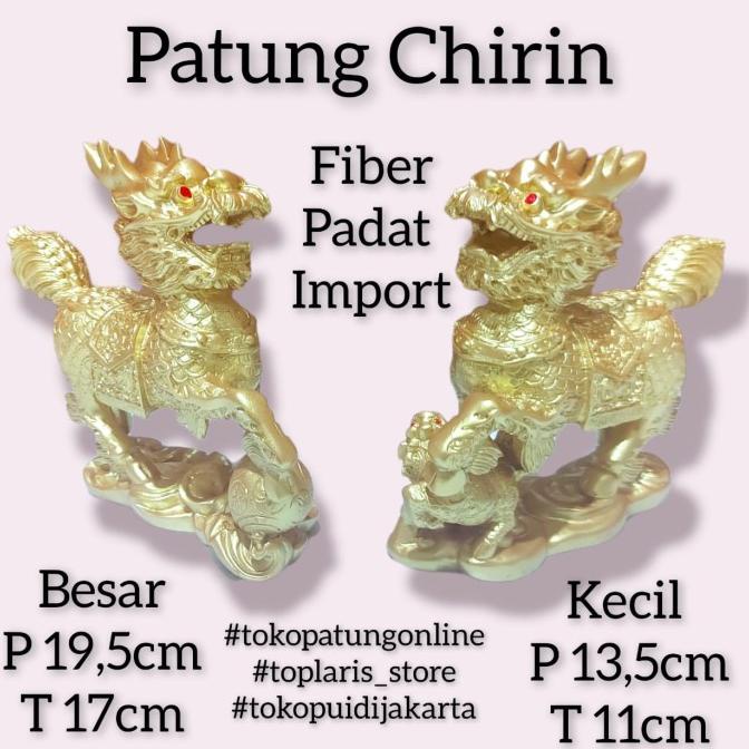Patung Kirin Chilin Kilin Qi Lin Fiber 022