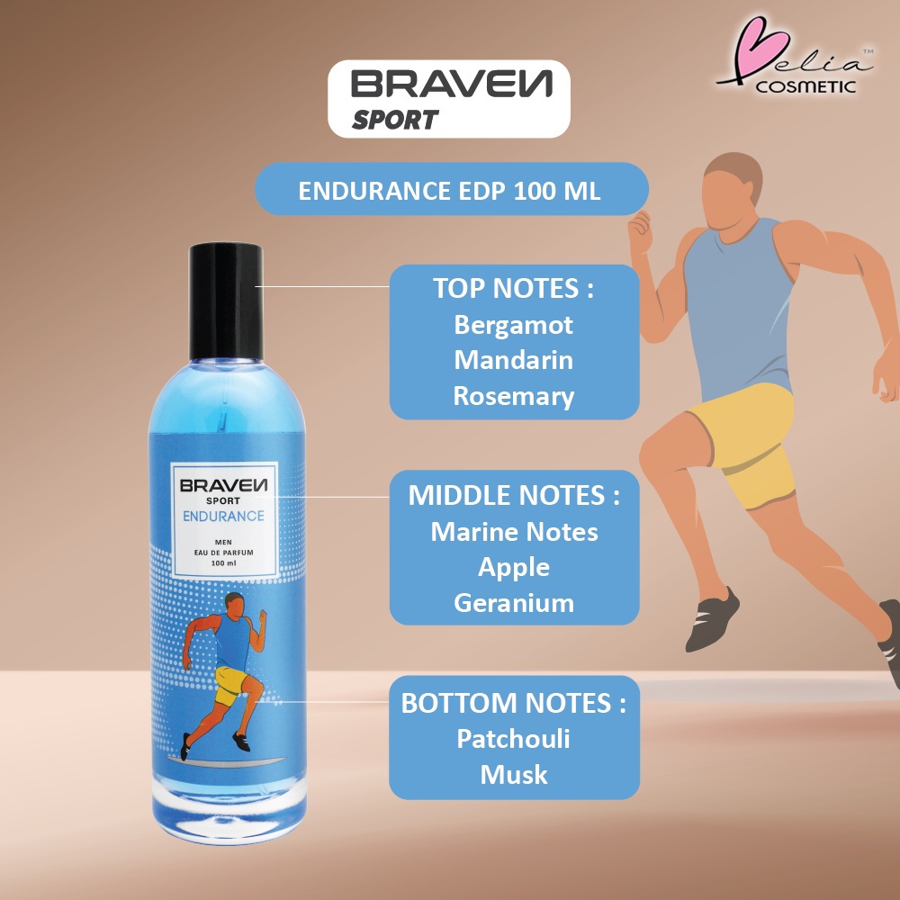 ❤ BELIA ❤ BRAVEN Sport Men Eau De Parfum 100ml | EDP Parfume Cowok Laki-laki