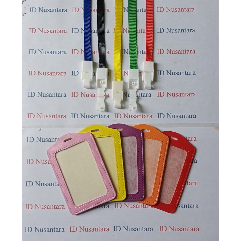 

Paket Tali ID Card Pengait Plastik dengan Casing ID Kulit Diri