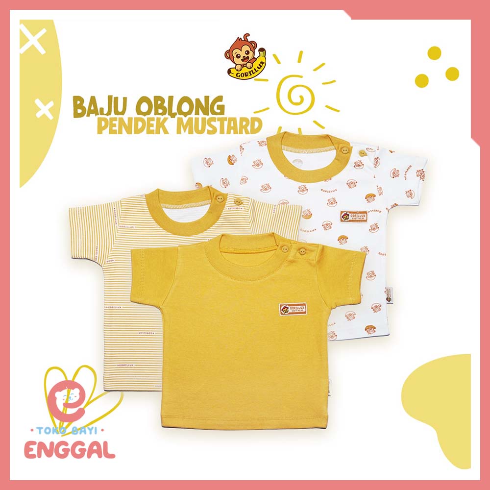 Baju Oblong Bayi Tangan Pendek Bis Gorillux