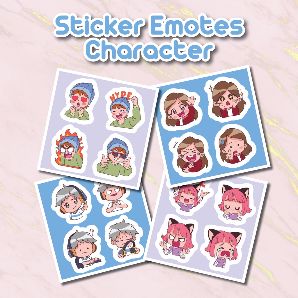 

Stiker Mini Pack Emoticon Character / Stiker Kawai Deco / Stiker Cute Emoticon / Stiker Lucu / Stiker Aesthetic Kawai / Stiker Tumbler / Stiker Journal