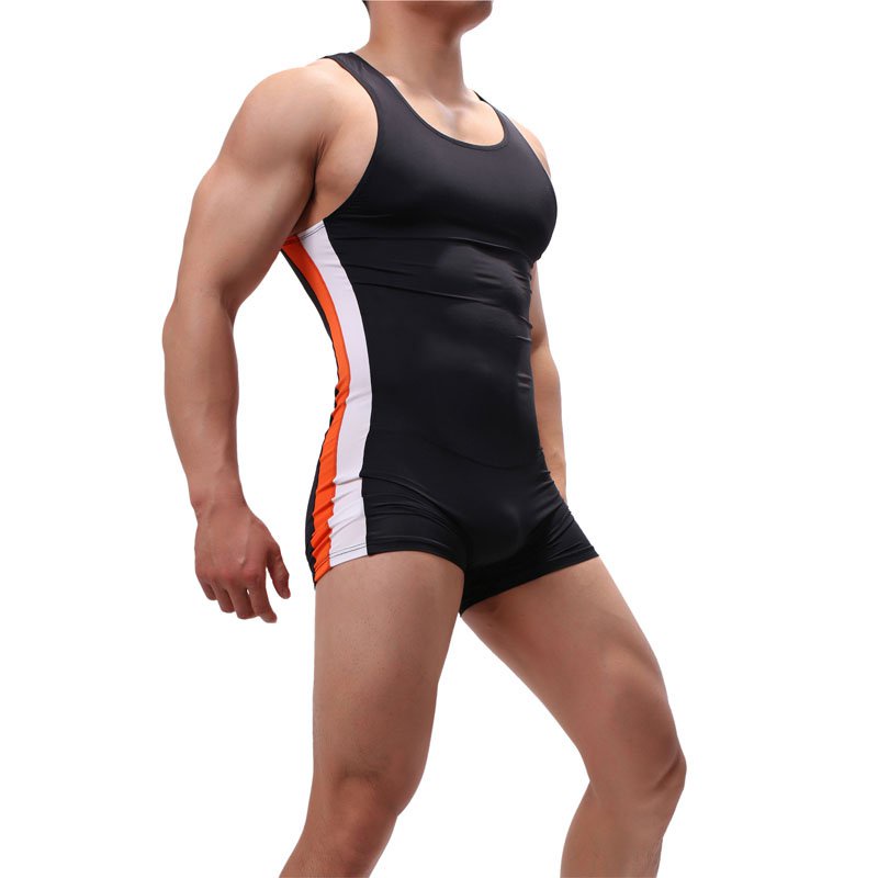 Sexy Men's Undershirts Leotard Bodysuits Jumpsuits One-piece Bodysuit Wrestling Singlet Underwear Bo