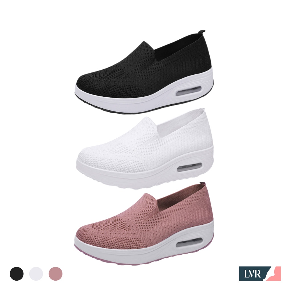 OFFICIAL LVR FREE BOX LV0075 Sepatu Sneakers Wanita Sepatu Sport Rajut Wanita 2025