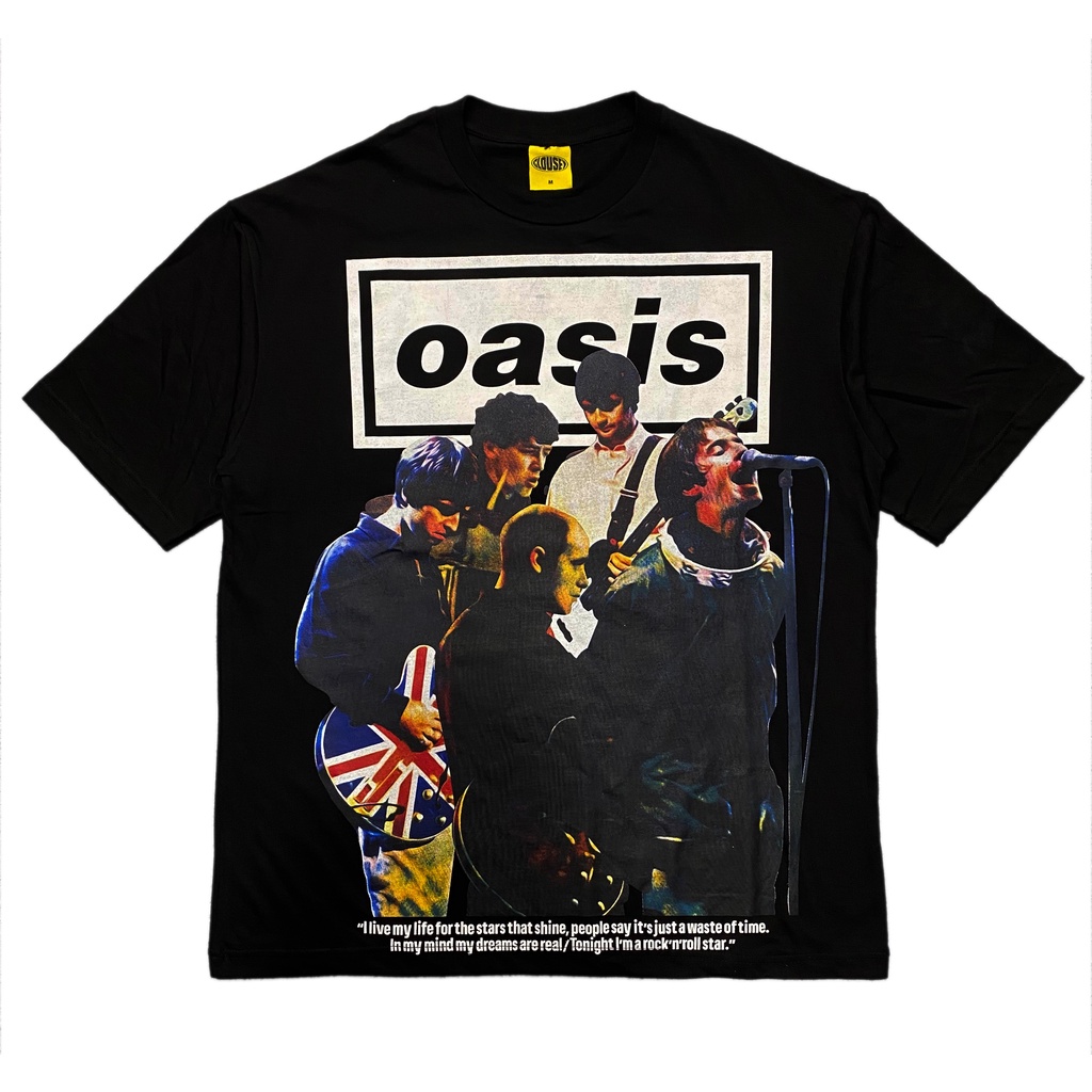 Kaos Clouse Oversize "Oasis Dont Look Back In Anger" Pakaian High Quality