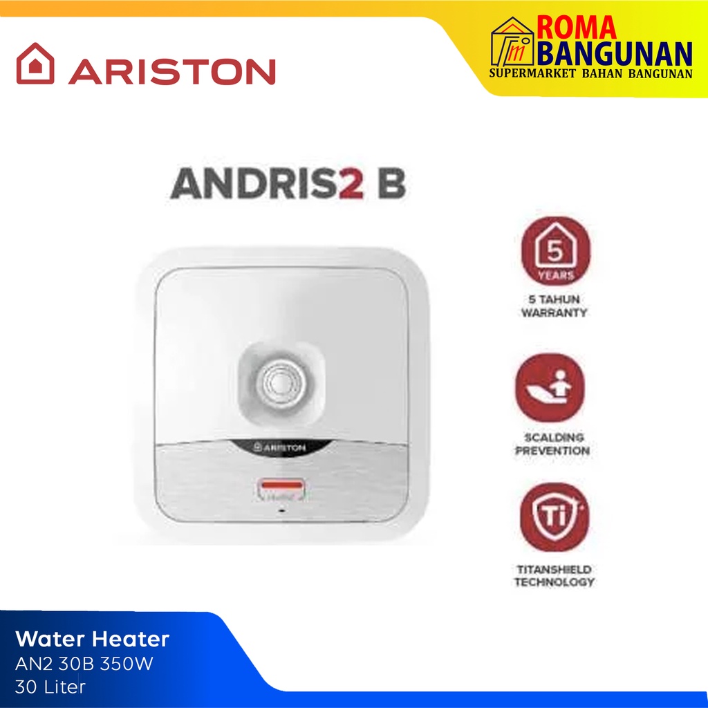 Ariston Water Heater Pemanas Air Listrik AN2 30B 350 Watt 30 Liter