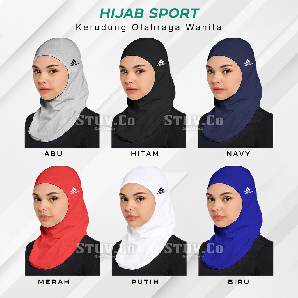 HIJAB SPORT JILBAB INSTAN KERUDUNG OLAHRAGA WANITA BAHAN SPANDEX ADEM