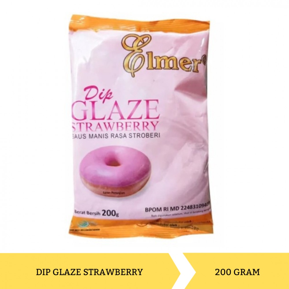 

Elmer Dip Glaze Strawberry Kemasan 200 gr