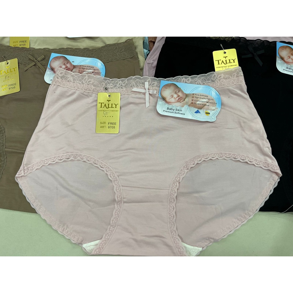 CD CELANA DALAM 9705 BABY SKIN TALLY - CD BABY SKIN TALLY - TALLY CD CELANA DALAM 9705 I FREE SIZE I BAHAN BABY SKIN | FIT XXLCelana Dalam TALLY 9705 Bahan Baby Skin Premium CD Tally 9705 Celana Dalam Baby Skin Big size XXL jumbo ukuran besar