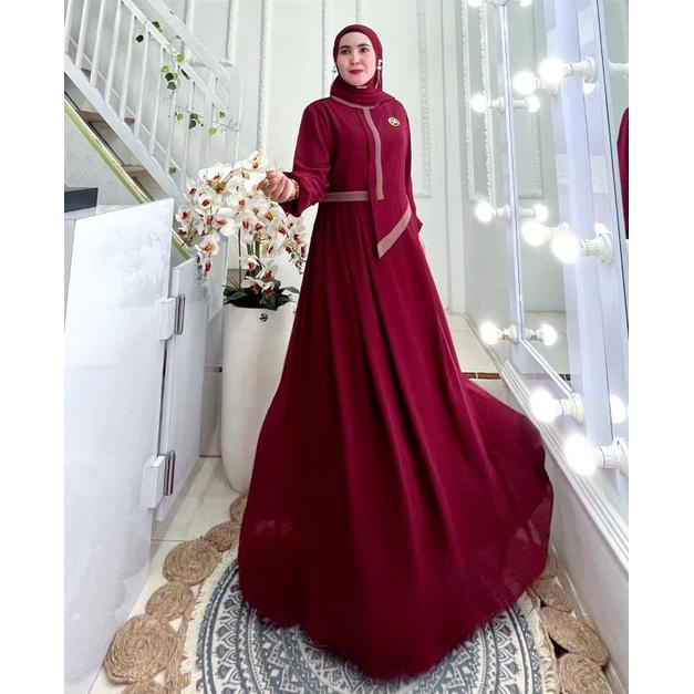ORIGINAL MARWAH BASIC DRESS BY MALDA GAMIS CANTIK DAN ELEGAN BEST SELLER Murah